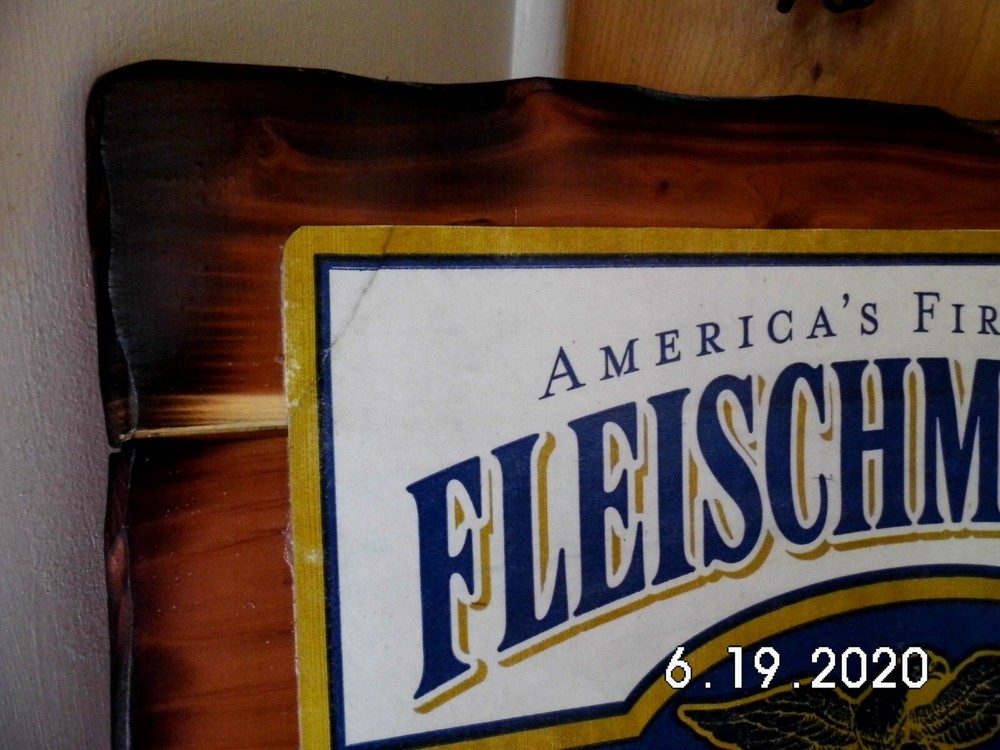 Handmade Rustic Cedar Fleischmann's Extra Dry Gin Sign 2020