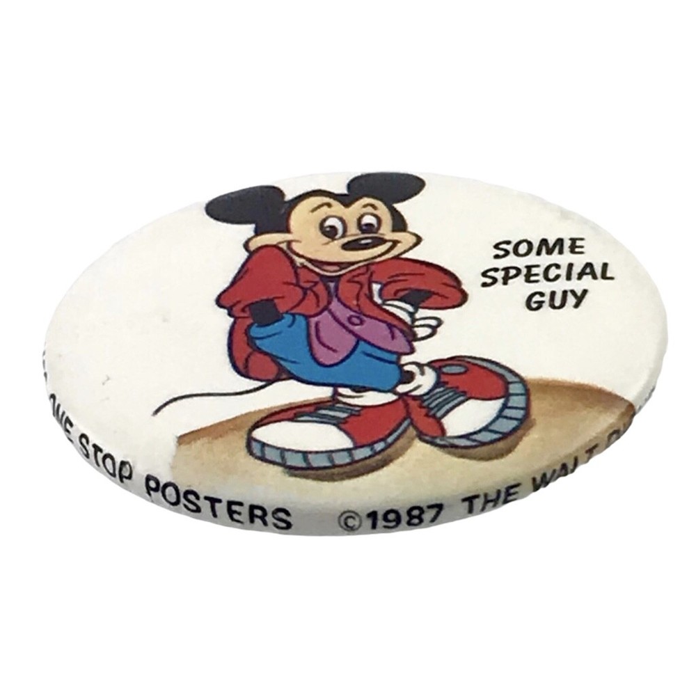 Disney's Mickey Mouse Some Special Guy 1.5" Vintage Pinback Button 1987
