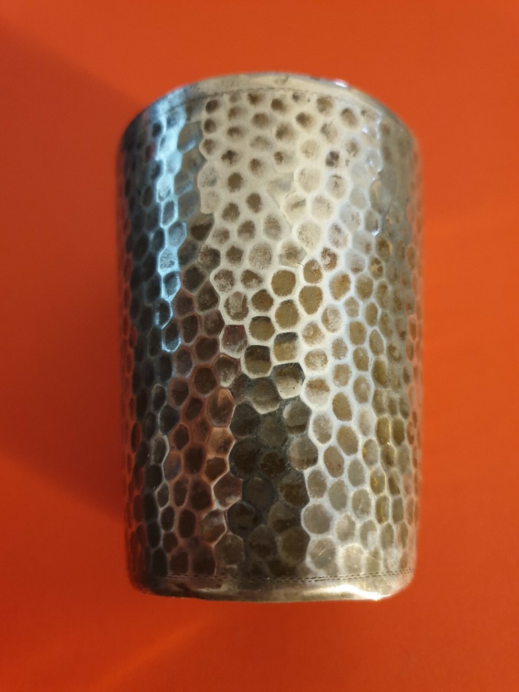 Antique GERMAN Hammered Silver 800 Cup. Made in GERMANY. HALLMARKED.