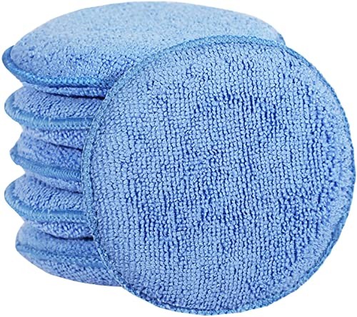 Microfiber Wax Applicator Pads, Car Wax Applicator, Buffing & Detail Blue