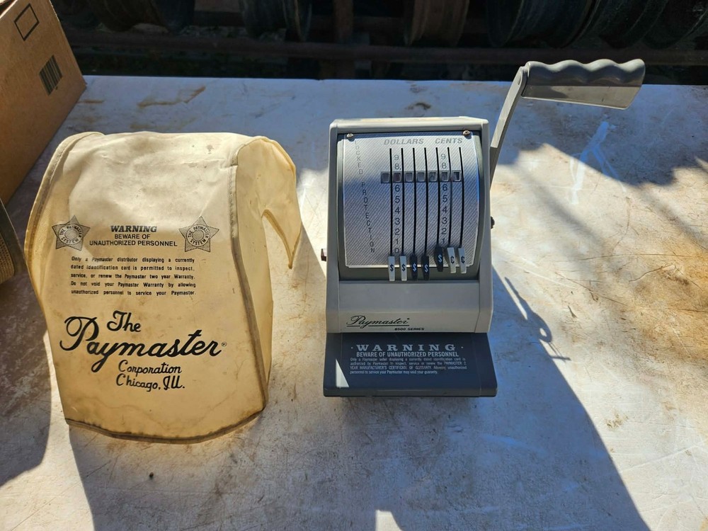 The Paymaster System Model#: 8500-7 Check Stamper Works Needs Ink