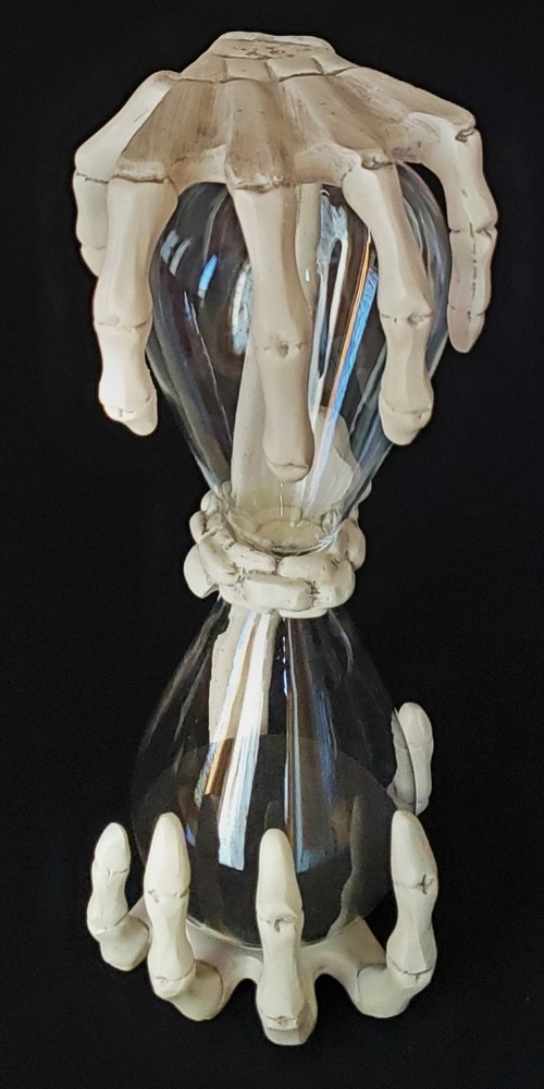 Skeleton Hands Hour Glass Halloween Bones