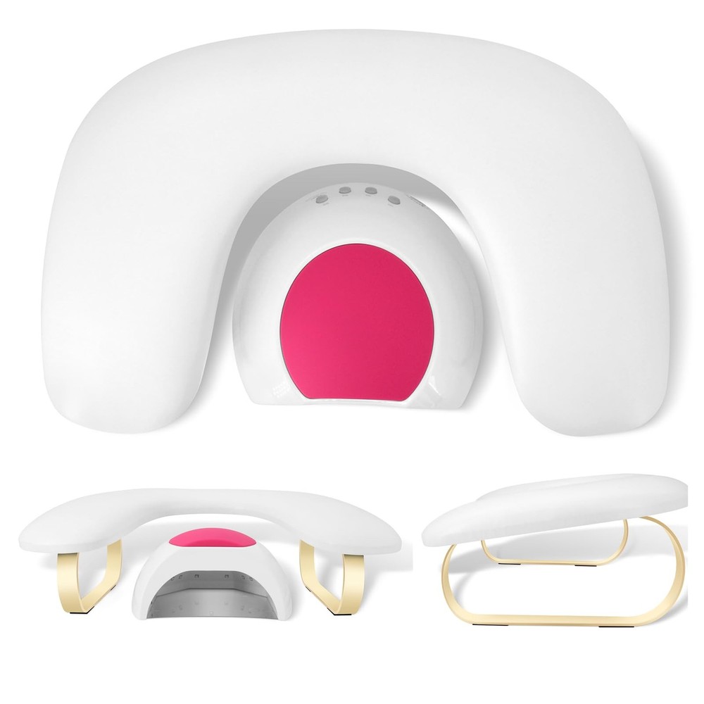 Arm Rest for Nails Tech, U-Shaped Manicure Nail Stand, White