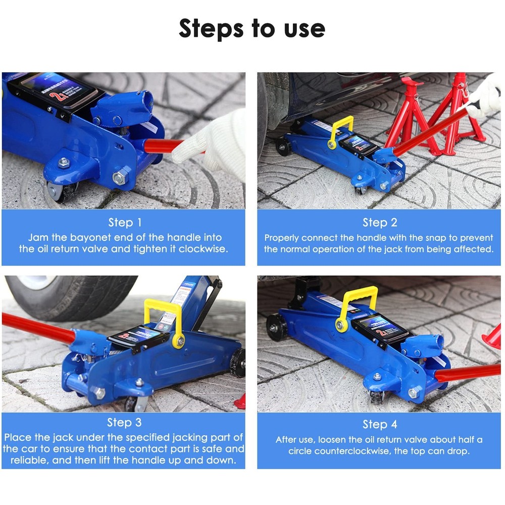 XMJY 2 Ton Jack Handle Replacement—Horizontal Hydraulic Pole Jack Stands A