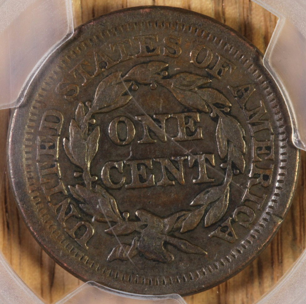 1854 - Large Cent 1 ¢ - PCGS - F15