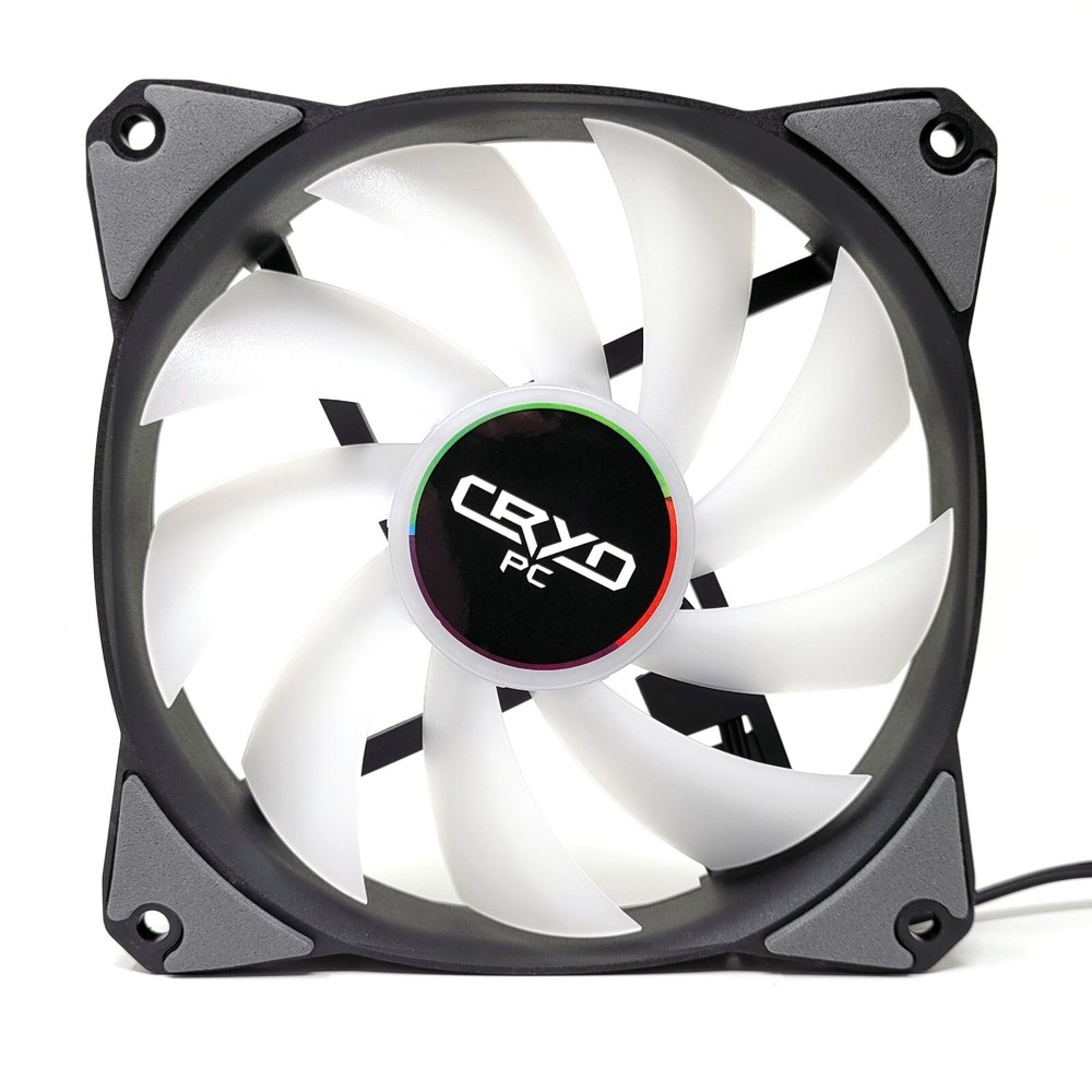 120mm Computer Case Fan LED, 3pin + Molex, LED Static Color Cooling, Cryo-PC