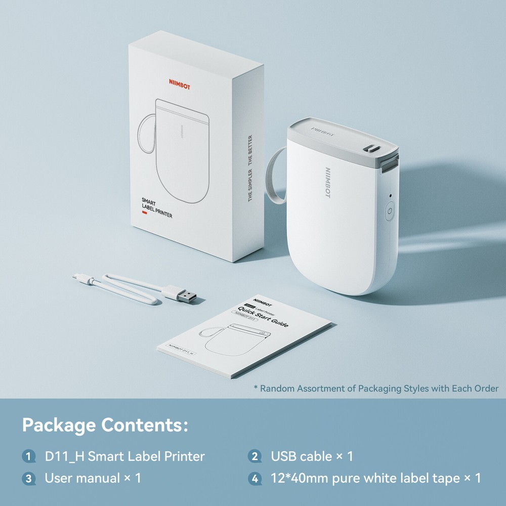 Label Maker Machine with Tape NIIMBOT Label Maker D11-H Portable Bluetooth
