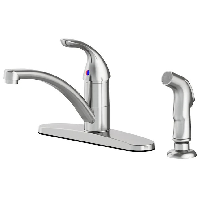 Project Source Everfield Stainless Steel Single-Handle Kitchen Faucet Side Spray