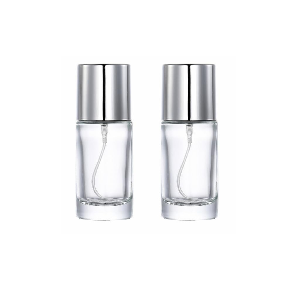 YORROR 2 Pack 20ml Glass Perfume Atomizer,Empty Refillable Mini Clear