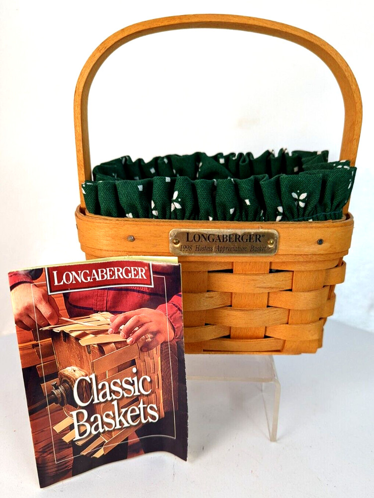 Longaberger 1998 Hostess Appreciation Combo Fabric & Protector Basket