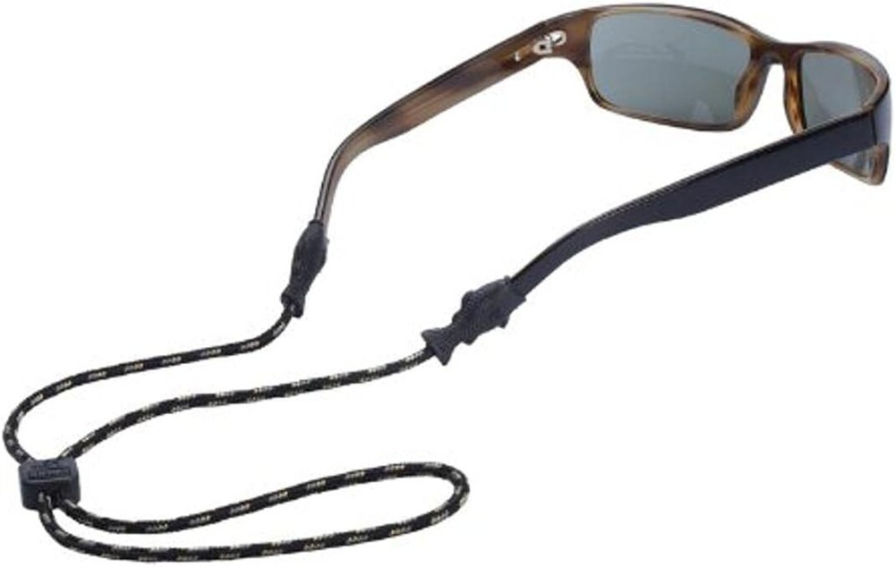 Chums Fish Tip 3mm Rope Eyewear Retainer 3mm, Black