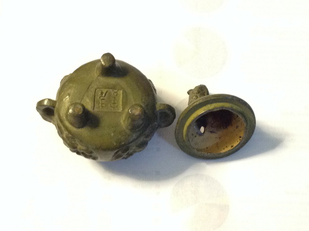 Vintage Cast Iron Footed Foo Dog Incense Burner