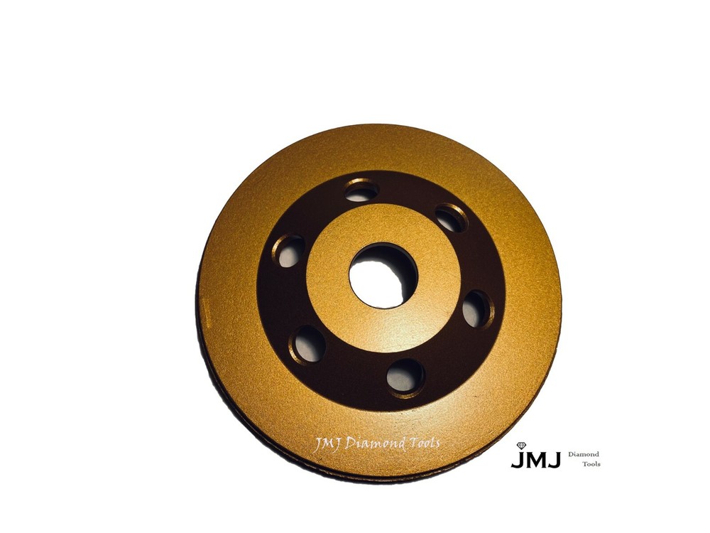 2pack: 5" Diamond Turbo Cup Wheel Non Thread 7/8" Arbor Concrete Stone Grinding