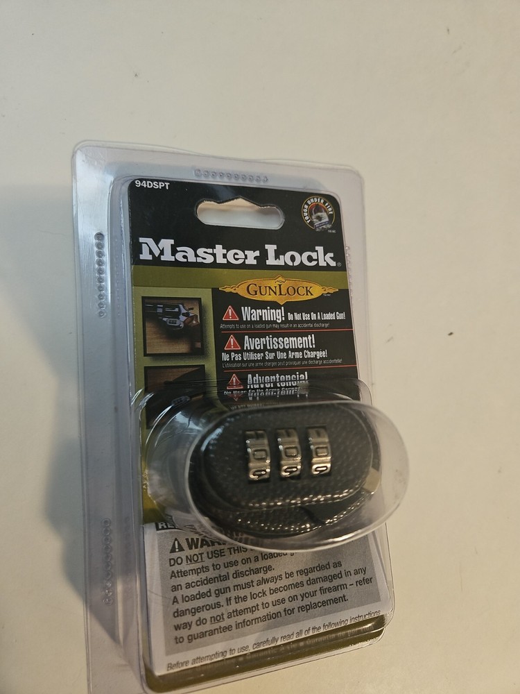 Master Lock 94DSPT MasterLock Trigger Gun Lock, Combination, Black