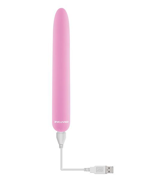 Evolved Carnation Rechargeable Silicone Slimline Vibrator Pink