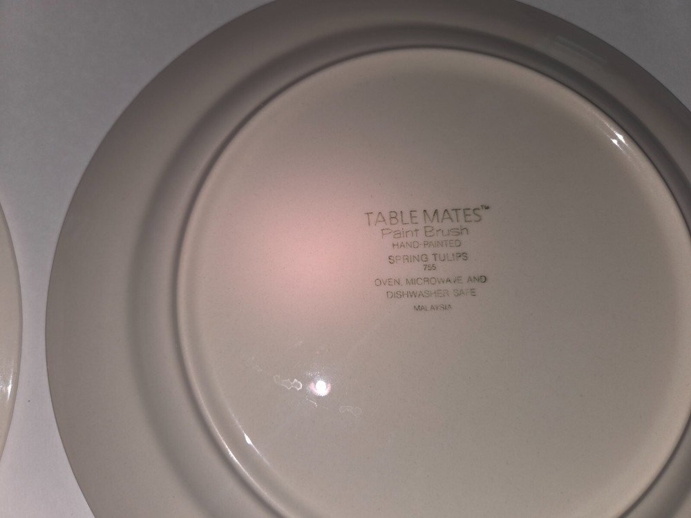 Pre Owned Set 3 NIKKO Table Mates Spring Tulips Dinner Plates