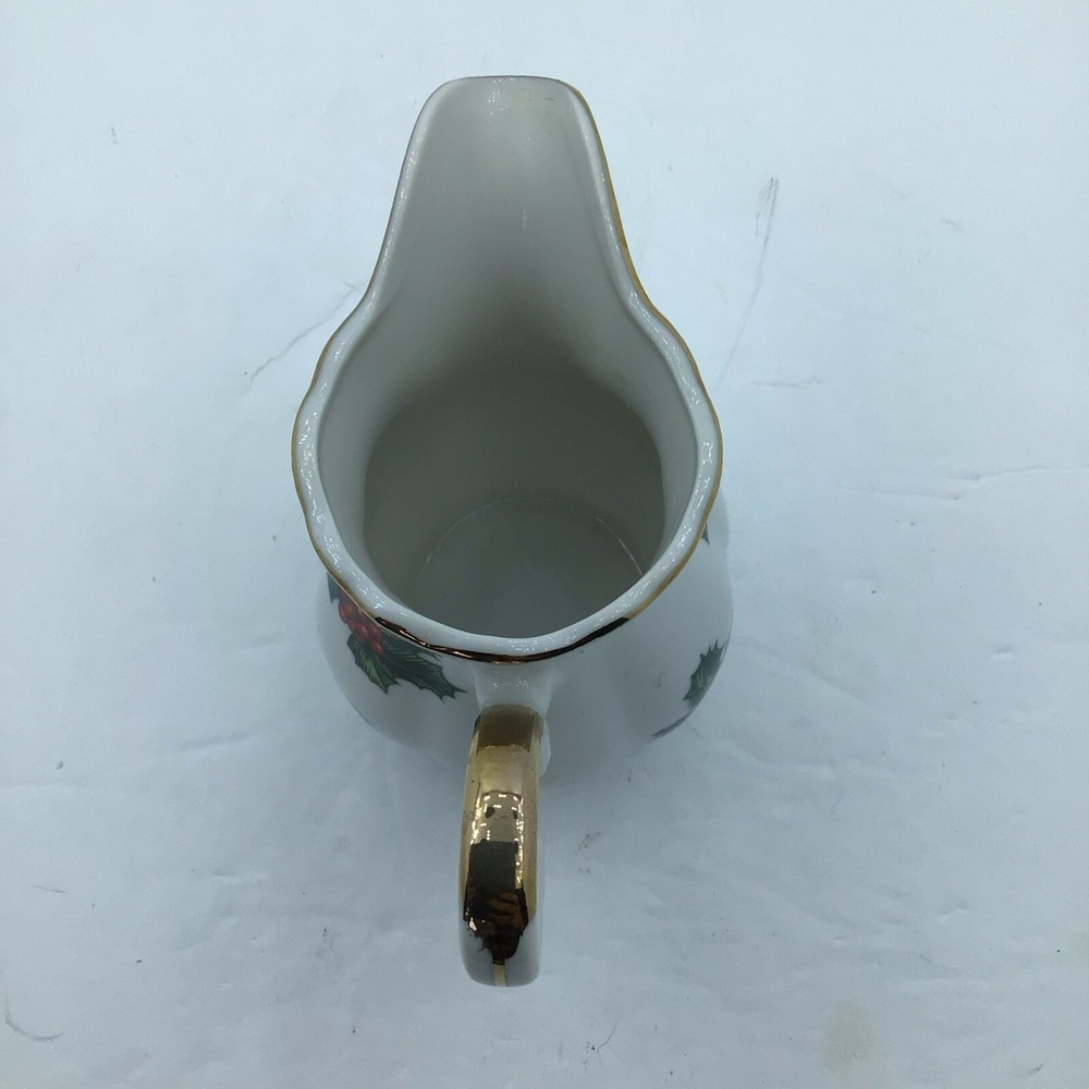 Lefton China Holly Berry Creamer Pitcher 7949