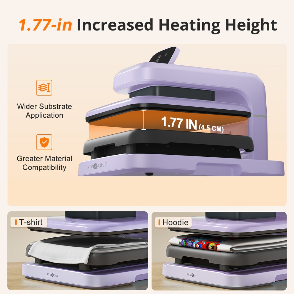 HTVRONT 15x15 Automatic Heat Press Machine 2+Heat Press Tool & Material Kit