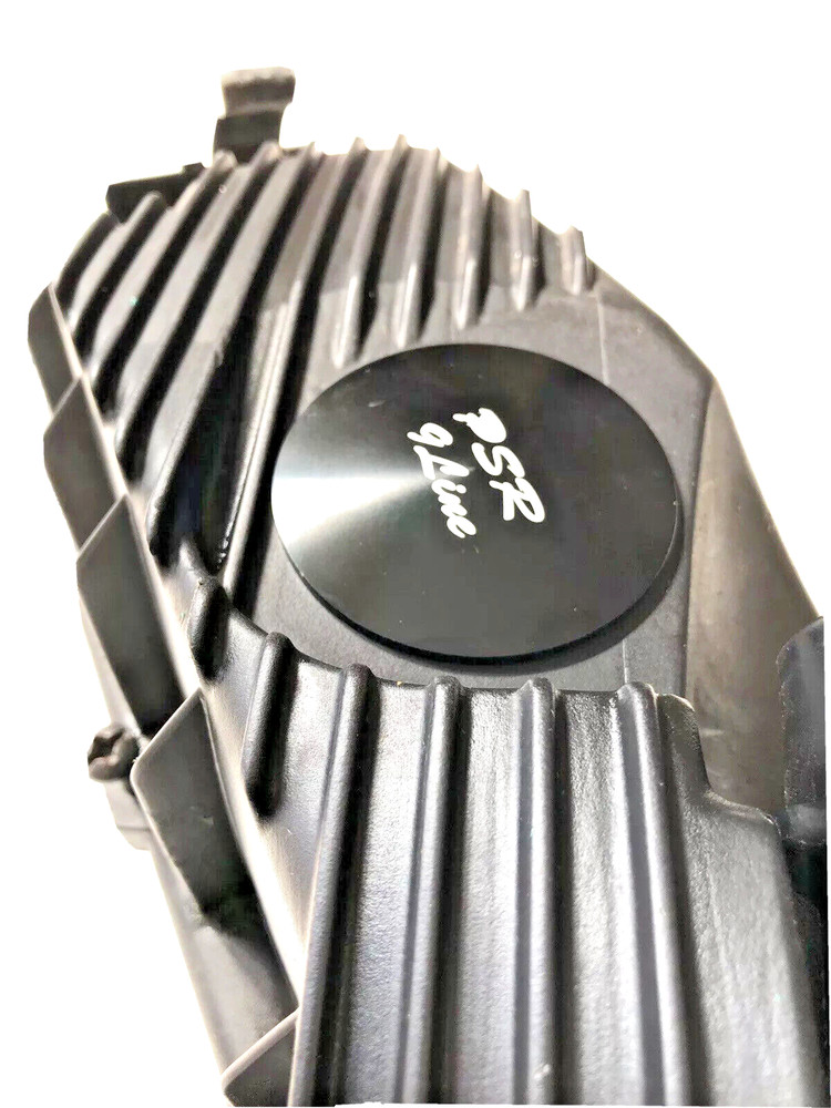 Porsche 996 Resonator Delete Air Box Modification with Blue Induction Pipe Plug.