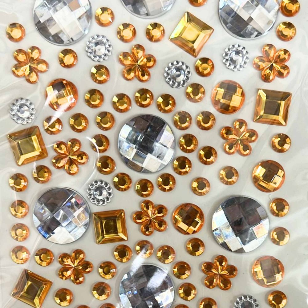 Acrylic Stickers – Includes Gold & Silver Designs: 125 Pack