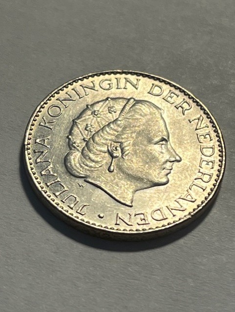 1963 Netherlands 1 Gulden/Silver/Unc #18580-2