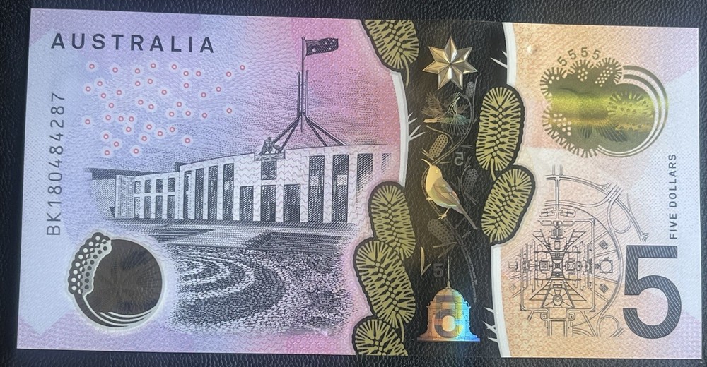 2018 $5 BE18 Uncirculated Australian Five Dollar Banknote General Prefix BE 18