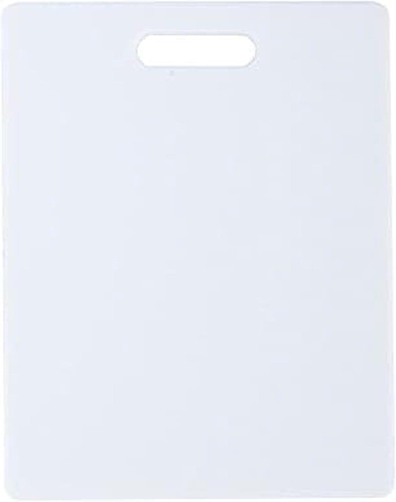 Reversible Plastic Cutting Board,White, Dishwasher Safe,