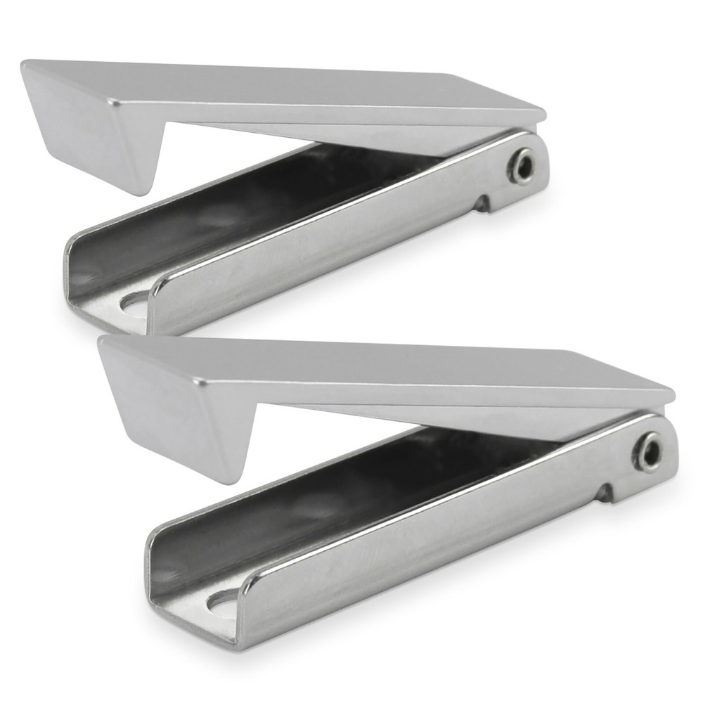 2 RV Camper Metal Rounded Baggage Door Catches Compartment Latch Holders