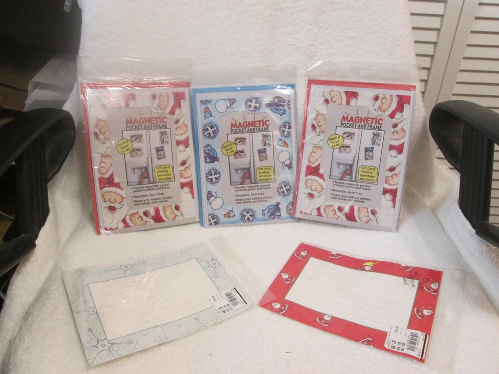 Set Of 3 Magnetic Photo Frames & 2 Mailing Labels (5 per pkg.)