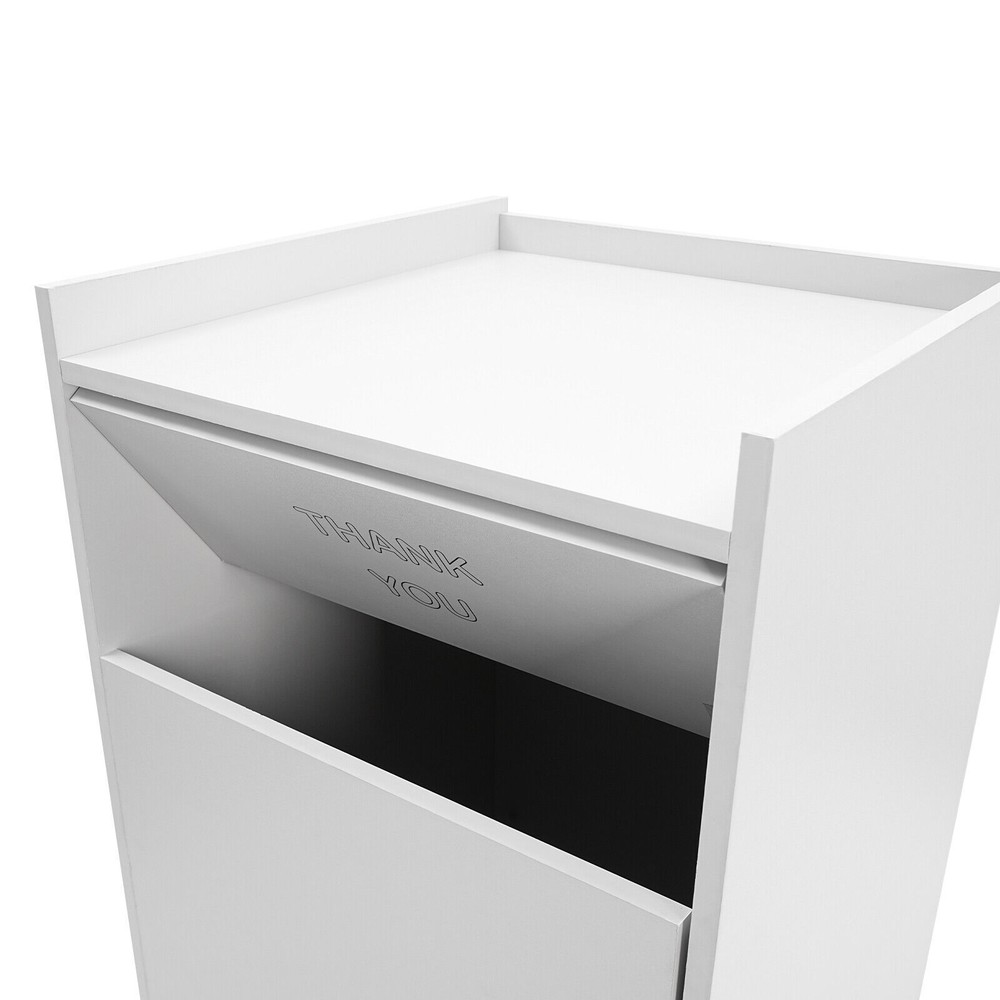 Modern Trash Can, Commercial Trash Can, Trash Can Cabinet Rectangular Silver