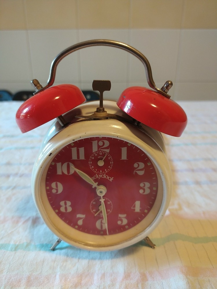 Old Jackyclock Brand Working Double Bell Alarm Clock