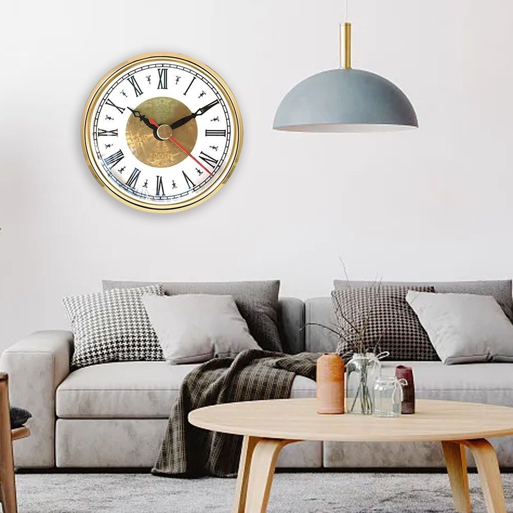 Gold Tone Bezel Clock DIY Clock Movement Battery Powered DIY Clock Projects