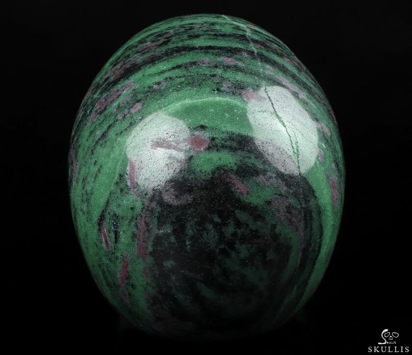 Lifesized 6.9" Ruby Zoisite Carved Crystal Skull, Realistic, Crystal Healing