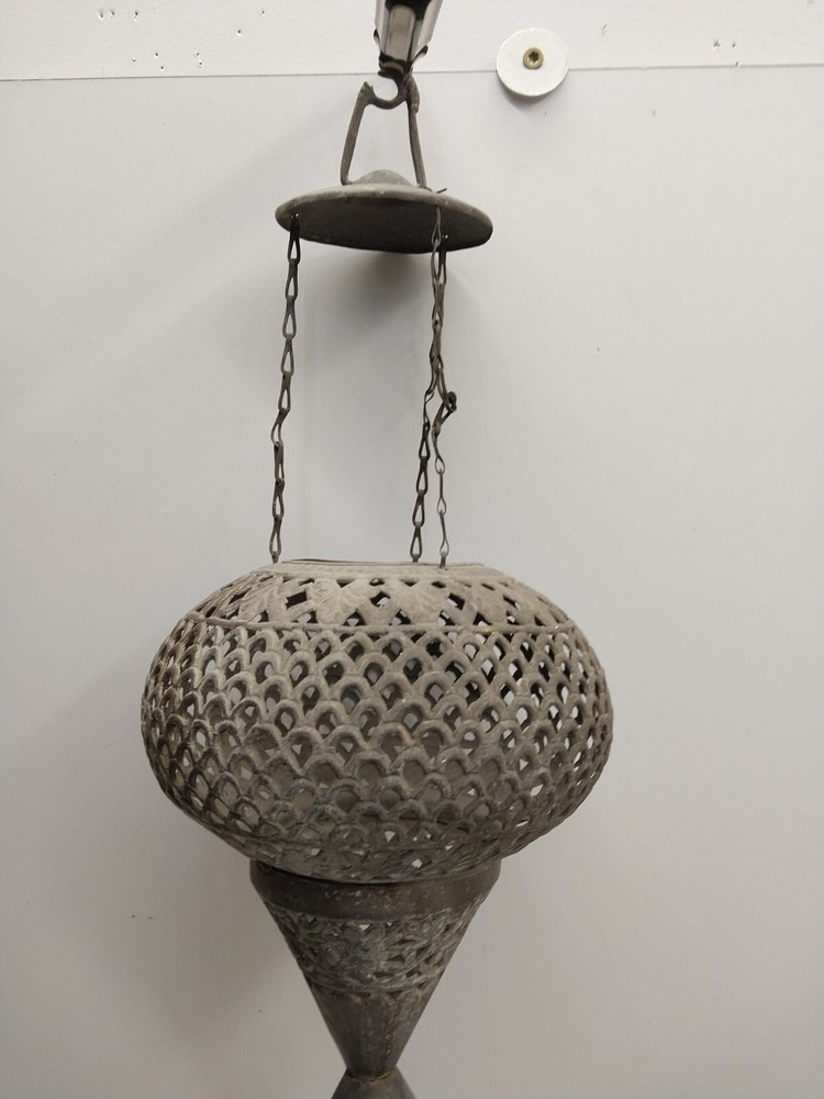 large Village Hanging brass incense burner