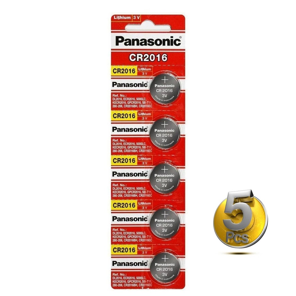5 x PANASONIC CR 2016 CR2016 CR-2016 LITHIUM COIN CELL Button Battery Exp 2035