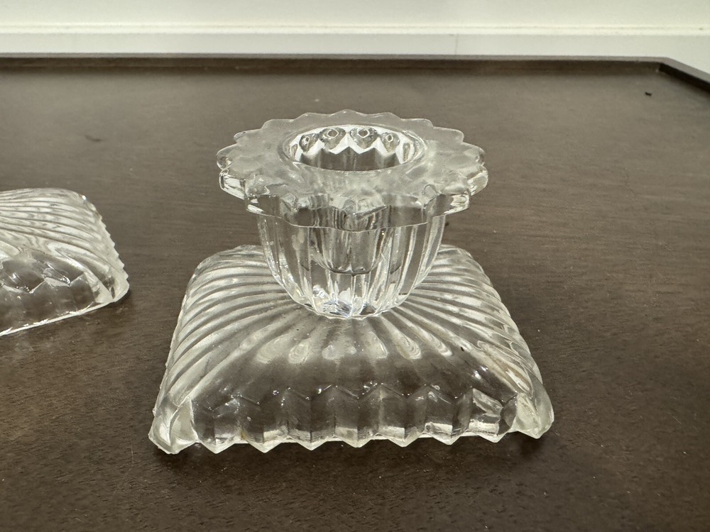 Vintage Art Deco Pair Candle Holders