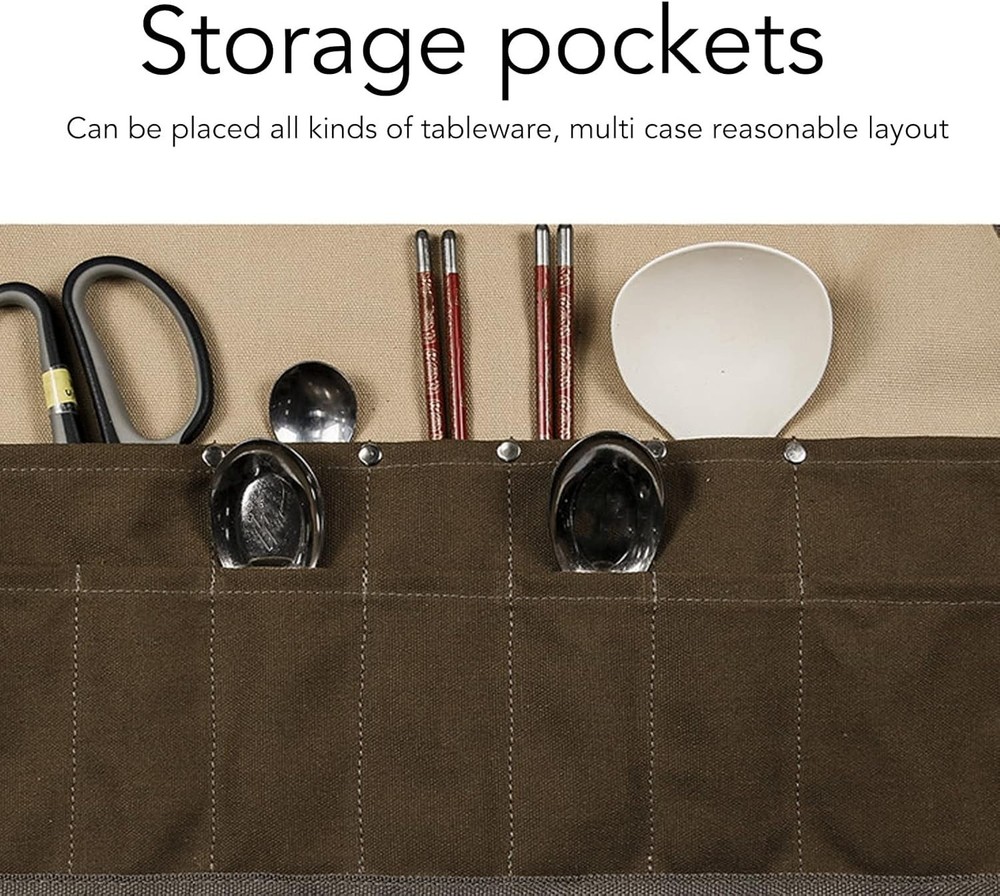 Multi-functional Camping Tableware Storage Bag Canvas