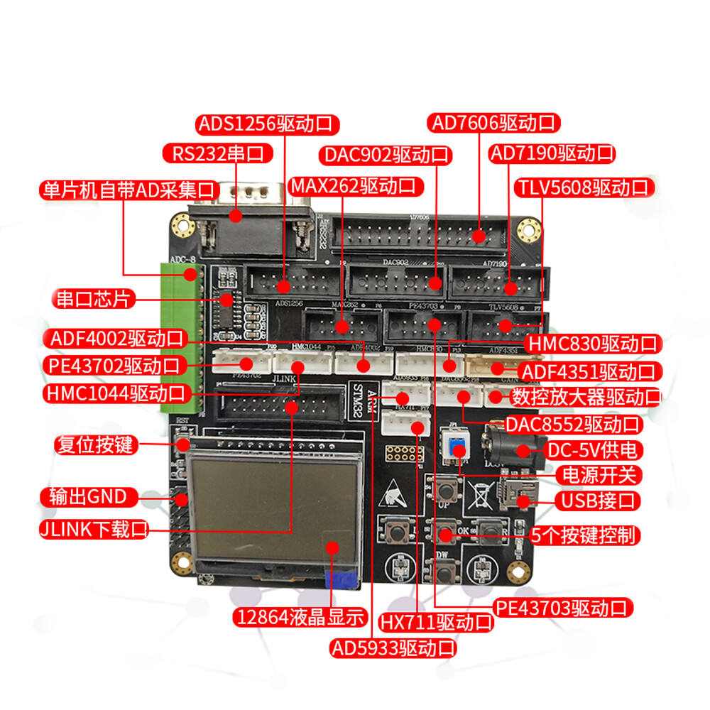 PE4302 Digital RF Attenuator Module DC-4000MHz Attenuation Digital Master Panel