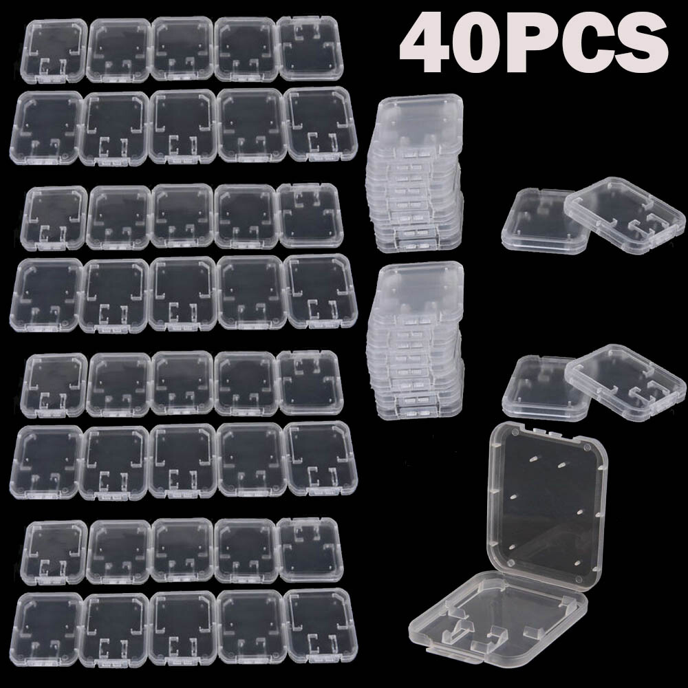 40Pcs Case Holder for Micro SD SDHC Memory Card Box Storage Hard Plastic N865
