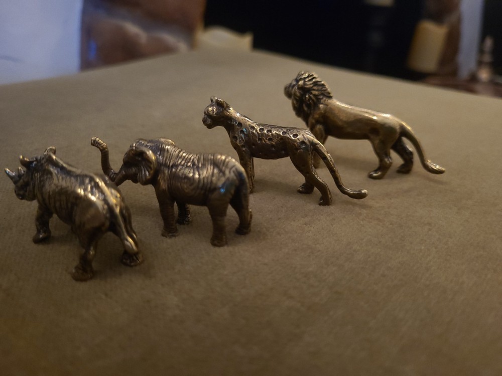 Brass Mini Animal Safari Set