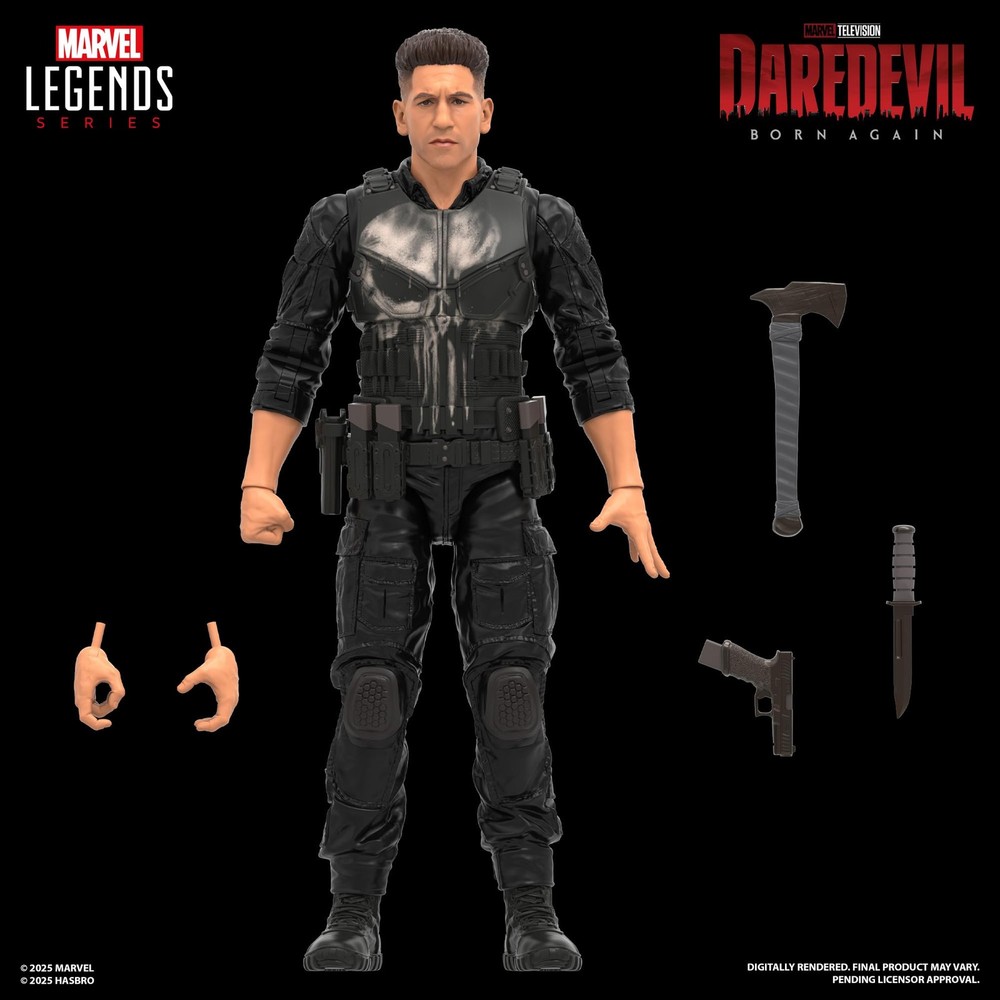 Marvel Legends Series Daredevil: Born Again Punisher 6 inches, Black