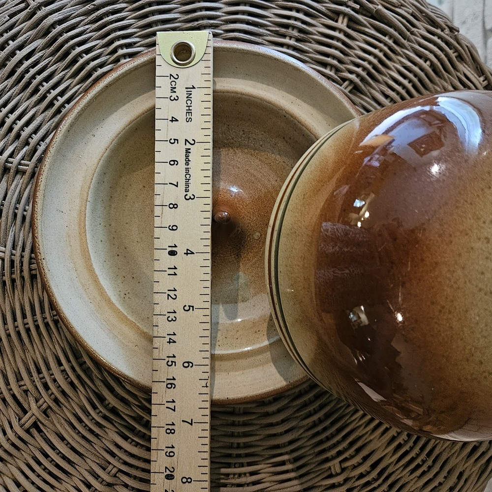 Vintage Apple Baker ~ Signed Cape Cod MA Stoneware~ Bakes One Apple brown