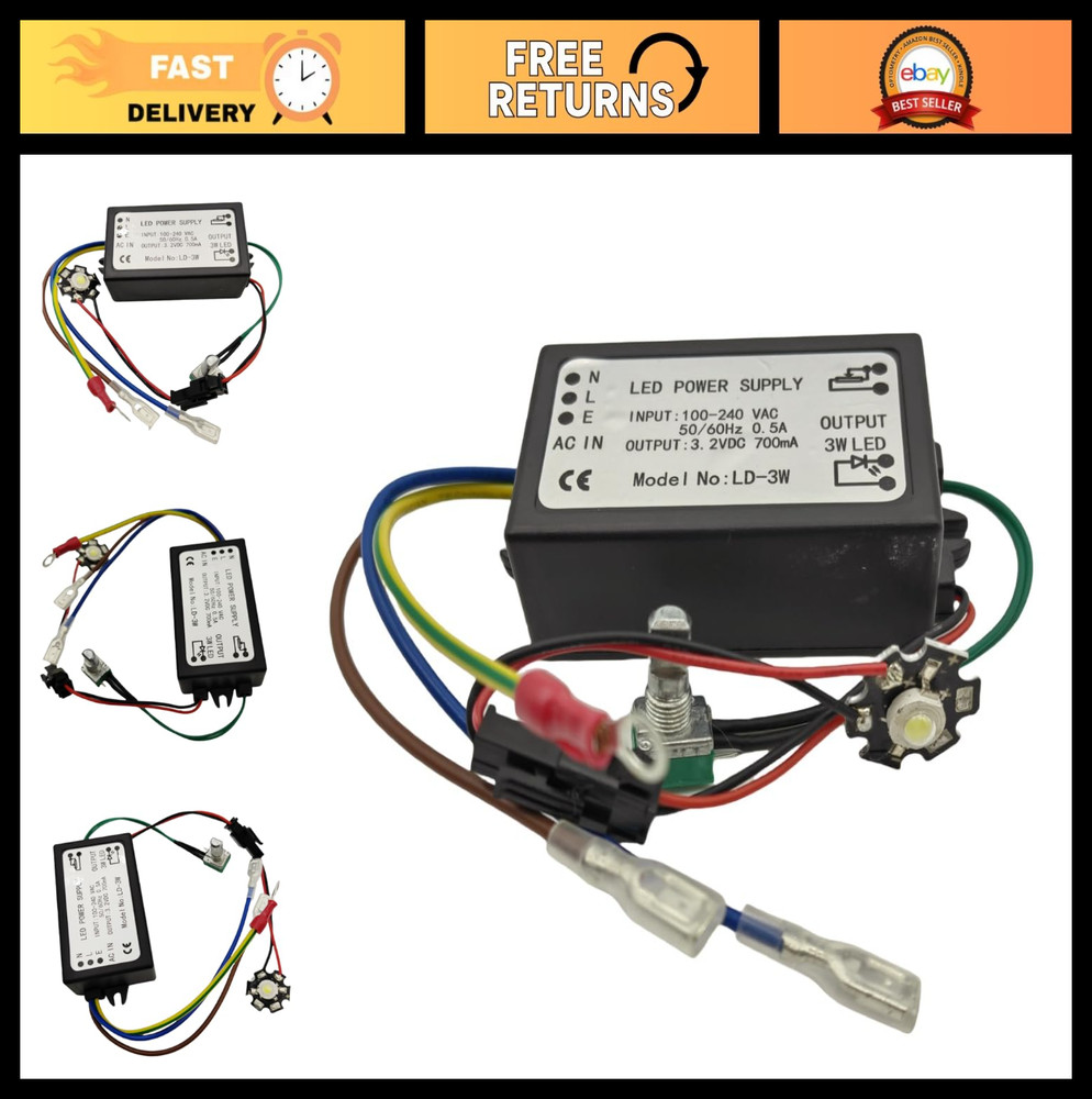 "3W LED Light Microscope Power Supply - Bright Illumination for Precision Viewin