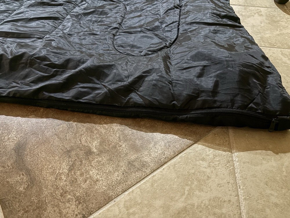 AD Sutton & Sons Black Adult Size Sleeping Bag. Packable