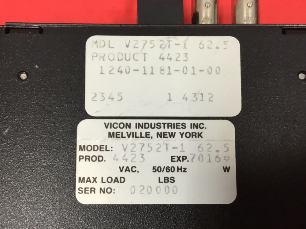 Vicon Industries - Model: V2752T-1 62.5
