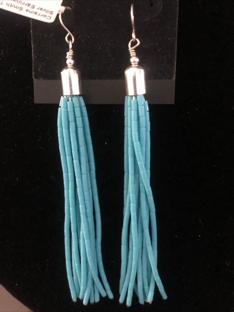 Corraine Smith Turquoise Sterling Earrings
