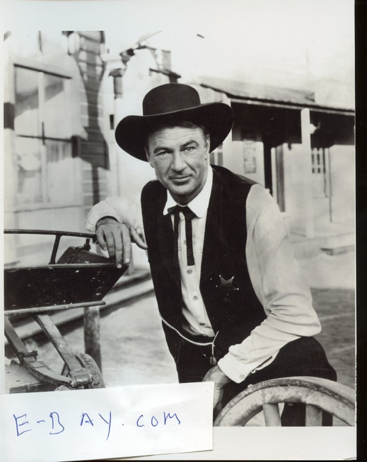 GARY COOPER  7X10 CUT DOWN PHOTO B8185