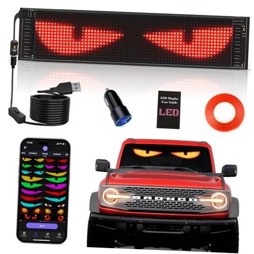 Rayhome Upgrade Synchronize Multiple Devil Eyes Light, 15''x4'' Full 1PCS-CAR