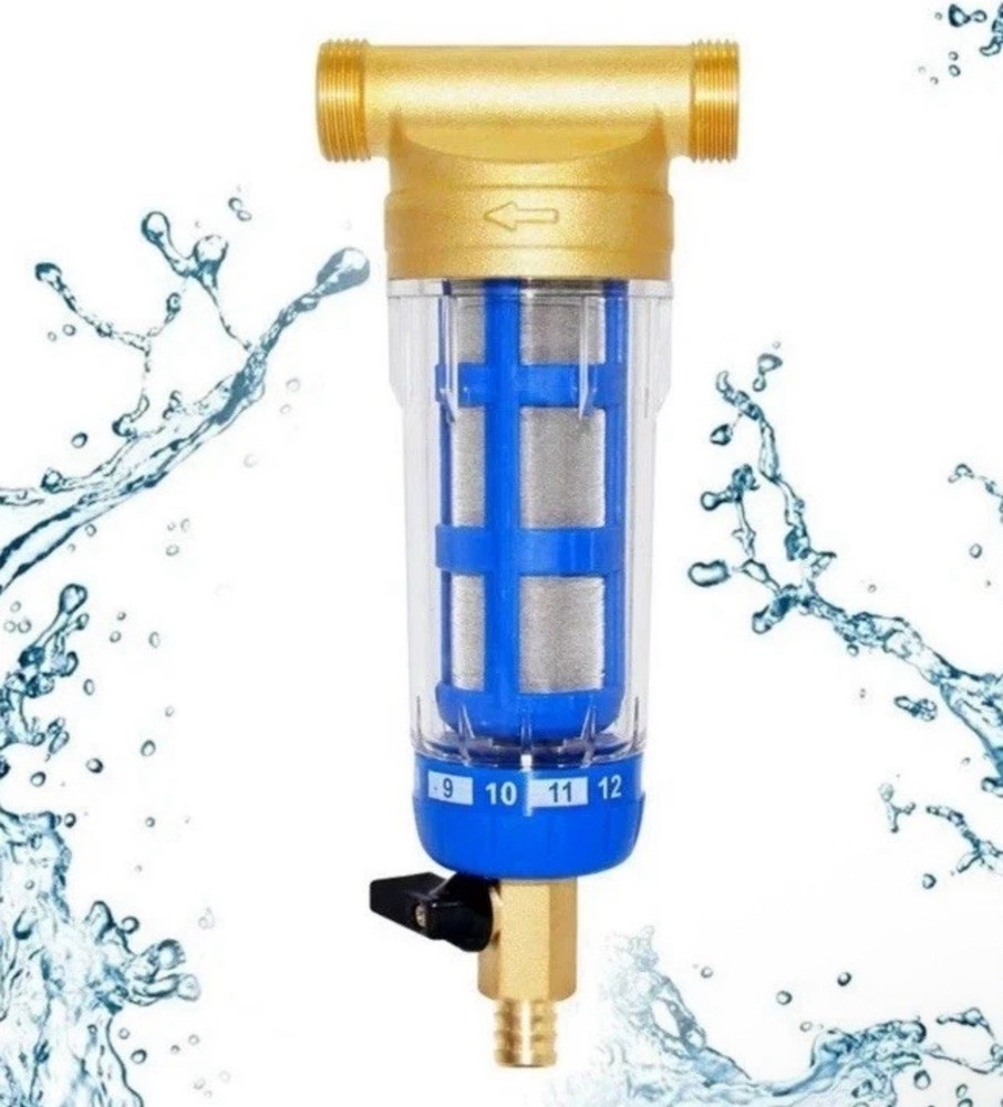 Water Pre-Filter Sediment Filter 40 Micron Reusable Spin Down Sediment System