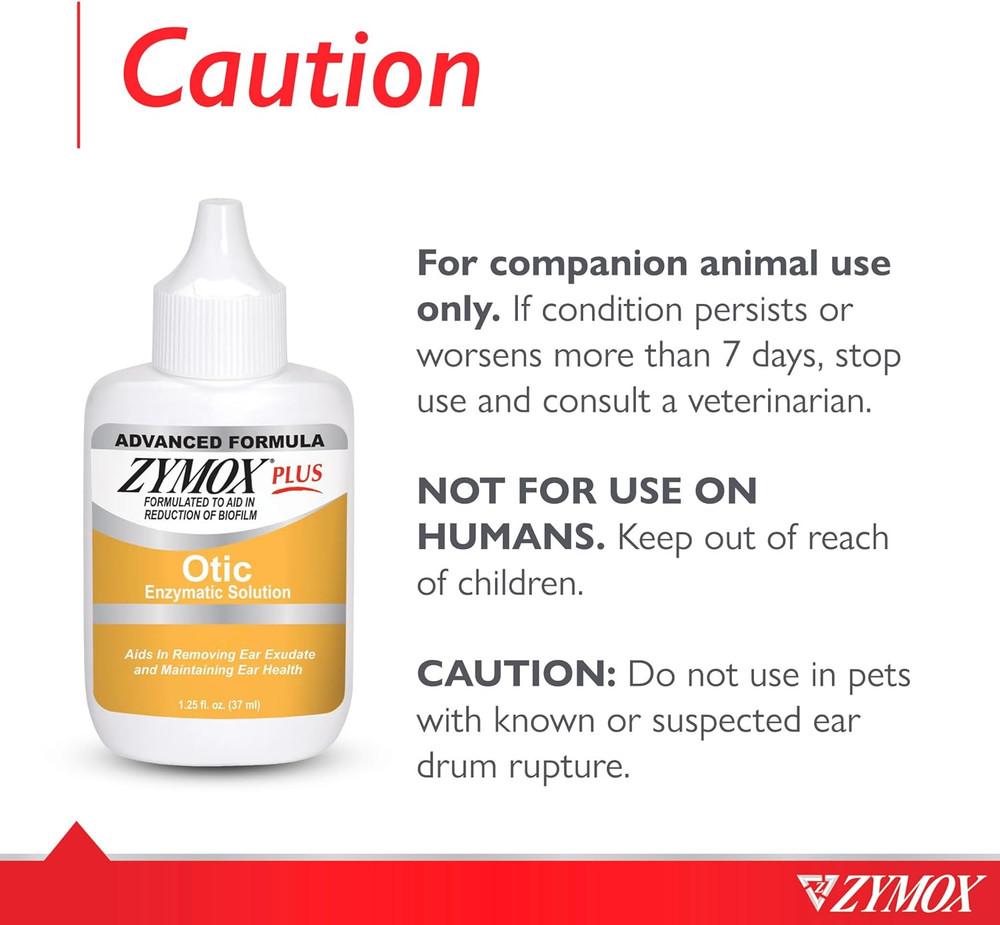 Advanced Formula Otic plus Enzymatic Ear Solution for Dogs and Cats without Hydr